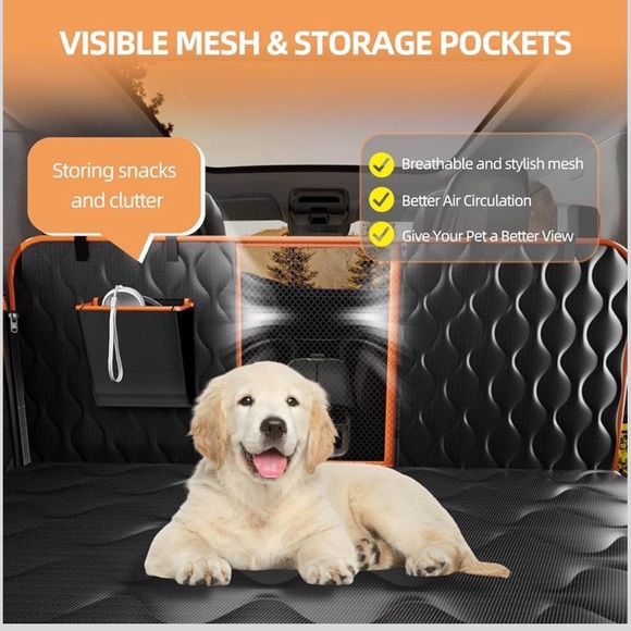 Tail Treasures Scratchproof Dog Car Seat Cover For Back Seat - Picture 5 of 7